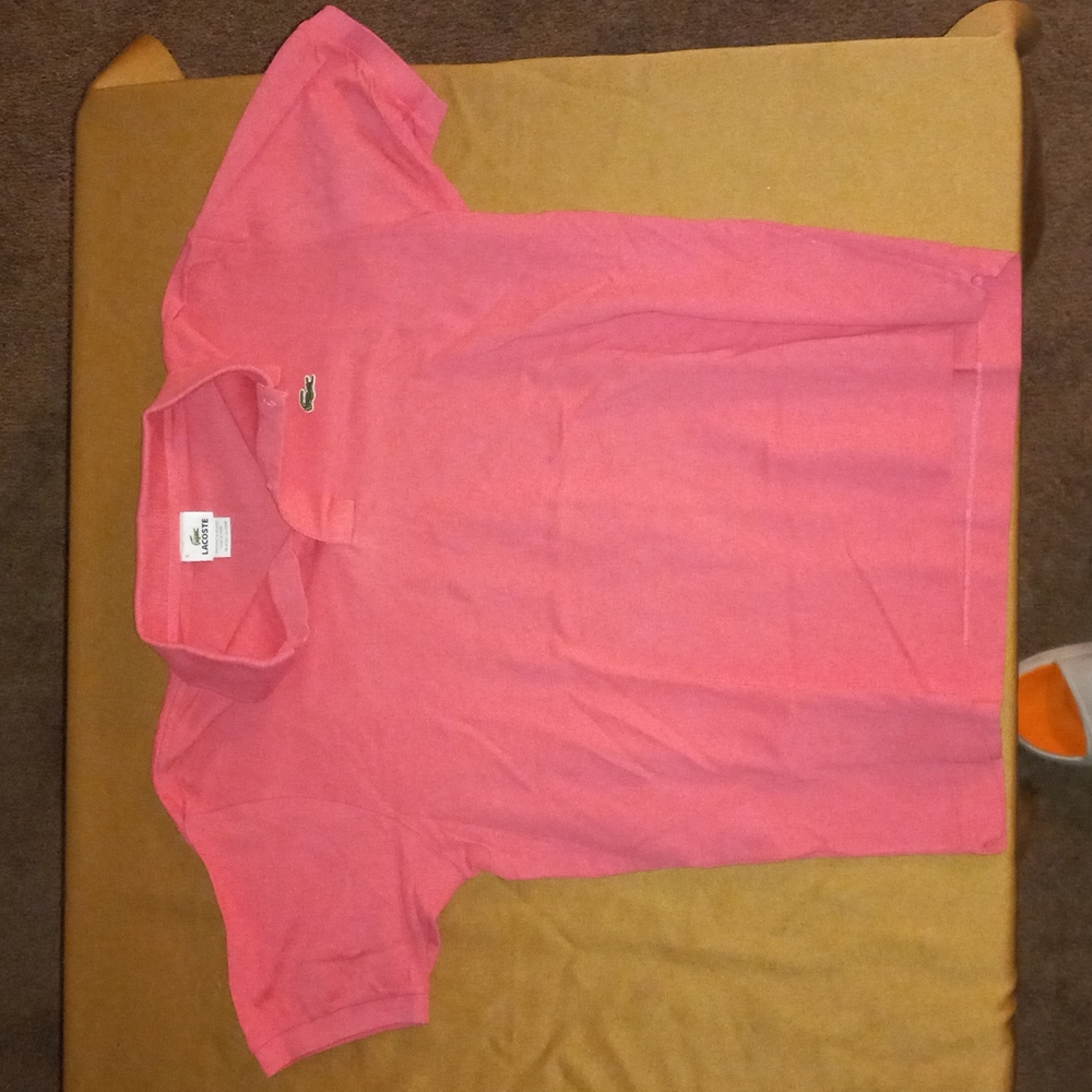Bnwot pink lacoste polo size 6